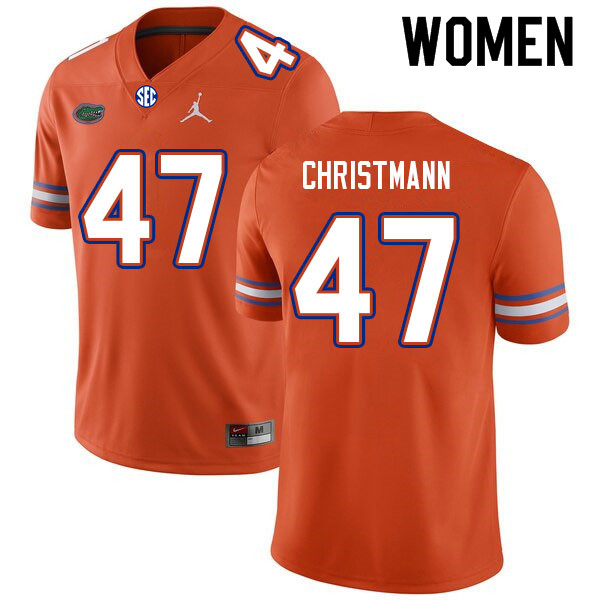 Women #47 Jace Christmann Florida Gators College Football Jerseys Sale-Orange